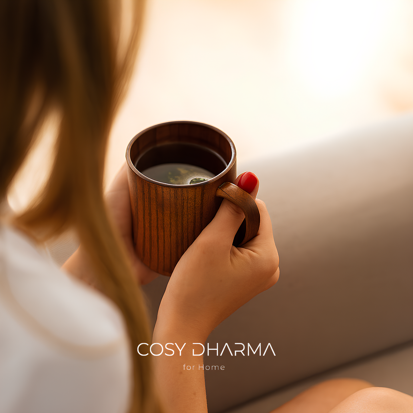 Tasse artisanale en bois naturel - 300ml