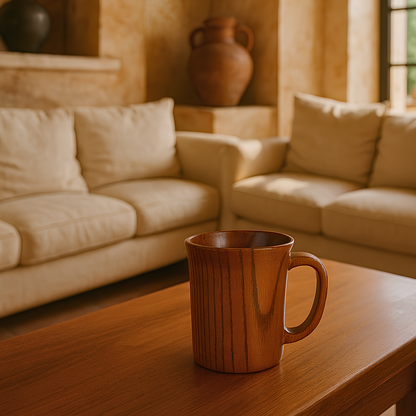 Tasse artisanale en bois naturel - 300ml